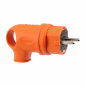 Preview: Schutzkontakt Gummistecker mit Griff IP44 (Orange)