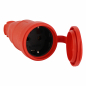 Preview: Schutzkontakt Gummikupplung IP44 in Rot