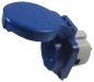 Preview: PCE Anbau-Steckdose mit Klappdeckel IP54 Blau