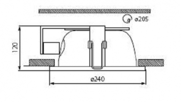Kanlux Downlight Deckenleuchte VARIO DL-220-W (2xE27 bis 20W)