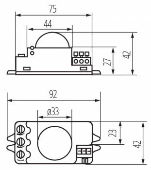 Preview: Kanlux - Bewegungsmelder ROLF JQ-L erkennung 360° bis 8m