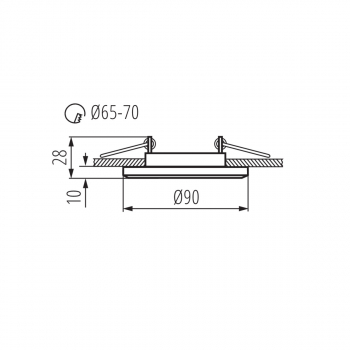 Kanlux Deckenleuchte MORTA CT-DSL50-B