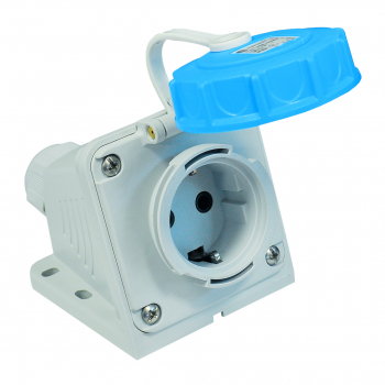 Preview: Schutzkontakt Wandsteckdose (Schräg) IP68 Druckwasserdicht