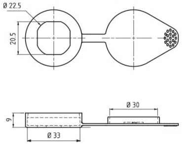 Staubkappe für Schaltschrank Schloss (M 060)