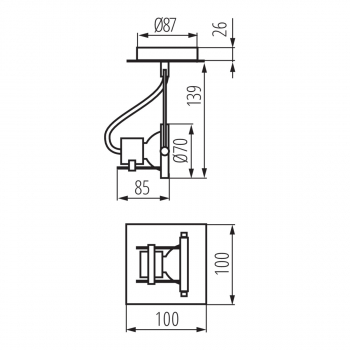 Preview: Kanlux - Wand-Deckenleuchte SONDA EL-1L