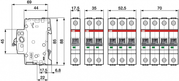 ABB Sicherungsautomat Leitungsschutzschalter S201 B16 1-polig LS Schalter
