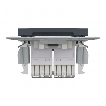 Schneider Asfora - Netzwerkdose - ISDN-​Dose CAT6 2xRJ45