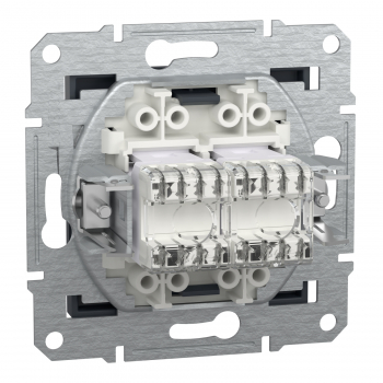 Preview: Schneider Asfora - Netzwerkdose - ISDN-​Dose CAT6 2xRJ45