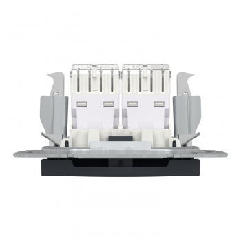 Schneider Asfora - Netzwerkdose - ISDN-​Dose CAT6 2xRJ45