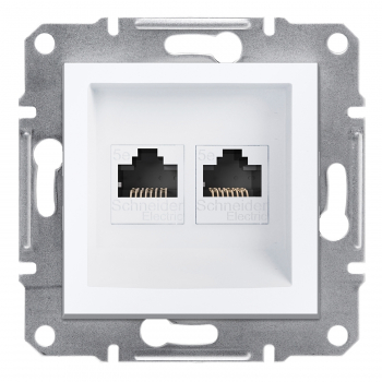 Schneider Asfora - Netzwerkdose - ISDN-​Dose CAT5e 2xRJ45