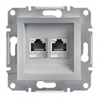 Schneider Asfora - Netzwerkdose - ISDN-​Dose CAT5e 2xRJ45