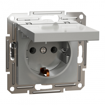 Preview: Schneider Asfora - Schutzkontakt Steckdose mit Deckel