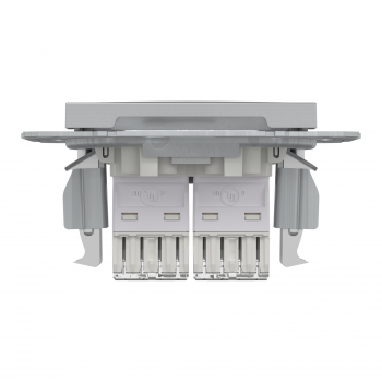 Schneider Asfora - Netzwerkdose - ISDN-​Dose CAT5e 2xRJ45