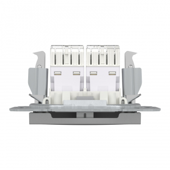 Schneider Asfora - Netzwerkdose - ISDN-​Dose CAT5e 2xRJ45