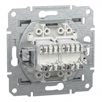 Preview: Schneider Asfora - Netzwerkdose - ISDN-​Dose CAT6 2xRJ45