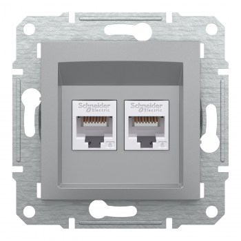 Schneider Asfora - Netzwerkdose - ISDN-​Dose CAT6 2xRJ45
