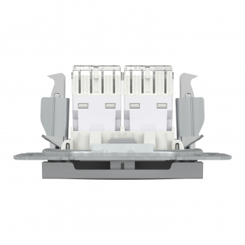Schneider Asfora - Netzwerkdose - ISDN-​Dose CAT6 2xRJ45