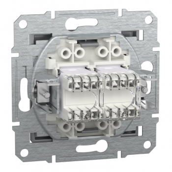 Preview: Schneider Asfora - Netzwerkdose - ISDN-​Dose CAT5e 2xRJ45