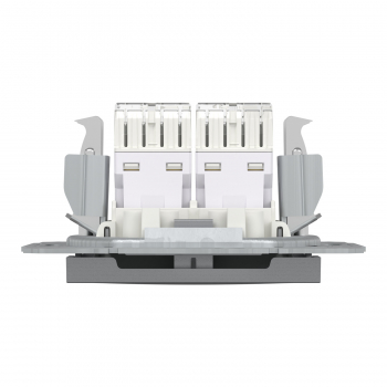 Schneider Asfora - Netzwerkdose - ISDN-​Dose CAT5e 2xRJ45