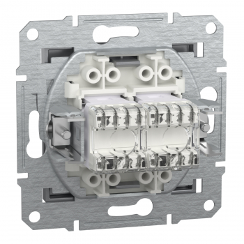 Preview: Schneider Asfora - Netzwerkdose - ISDN-​Dose CAT6 2xRJ45