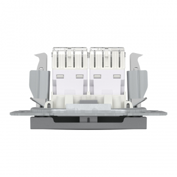 Schneider Asfora - Netzwerkdose - ISDN-​Dose CAT6 2xRJ45