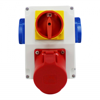 Preview: Stromverteiler mit Schalter (1x PCE CEE 32A + 2x PCE Schutzkontakt 230V)