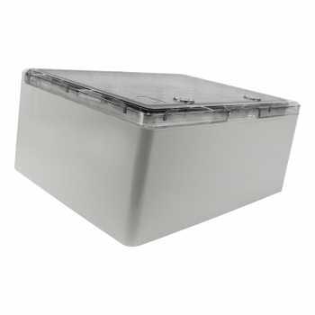 Preview: Schaltschrank IP65 (250x300x130mm) inkl. Montageplatte - mit Sichttür