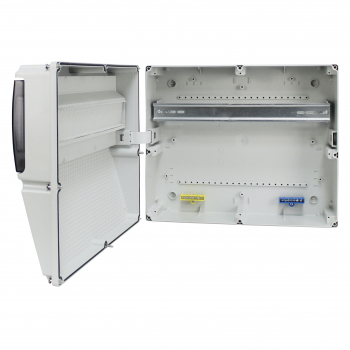 Preview: Stromverteiler Leergehäuse IP65 - 18 Module