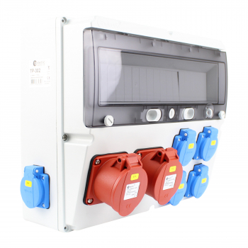 Preview: Stromverteiler (2x CEE 5pol 16A + 6x Schutzkontakt 230V/16A)