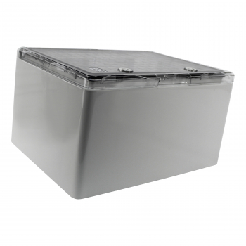 Preview: Schaltschrank IP65 (250x350x150mm) inkl. Montageplatte - mit Sichttür