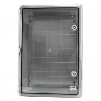 Preview: Schaltschrank IP65 (300x350x165mm) inkl. Montageplatte - mit Sichttür