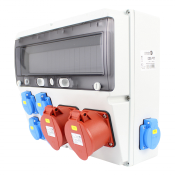 Preview: Stromverteiler (2x CEE 5pol 32A + 6x Schutzkontakt 230V/16A)