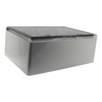 Preview: Schaltschrank IP65 (300x350x165mm) inkl. Montageplatte - mit Sichttür