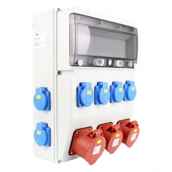 Preview: Stromverteiler (2x CEE 5pol 16A + 1x CEE 5pol 32A+ 8x Schutzkontakt 230V)