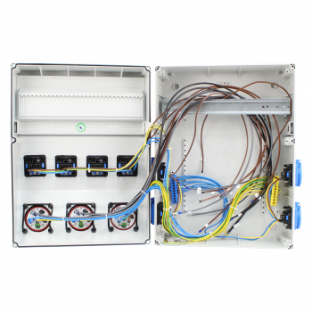 Preview: Stromverteiler (2x CEE 5pol 16A + 1x CEE 5pol 32A+ 8x Schutzkontakt 230V)