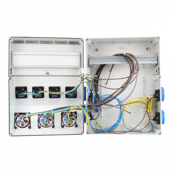 Stromverteiler (1x CEE 5pol 16A + 2x CEE 5pol 32A+ 8x Schutzkontakt 230V)