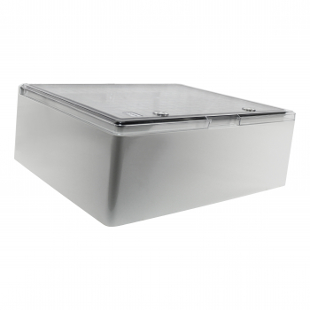 Preview: Schaltschrank IP65 (250x330x130mm) inkl. Montageplatte - mit Sichttür