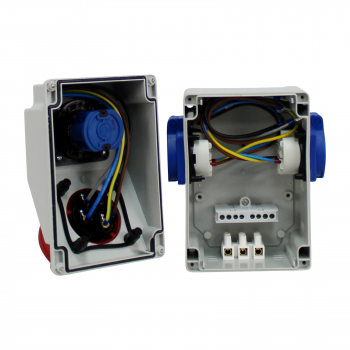Stromverteiler mit Schalter (1x PCE CEE 16A + 2x PCE Schutzkontakt 230V)