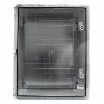 Preview: Schaltschrank IP65 (300x400x165mm) inkl. Montageplatte - mit Sichttür