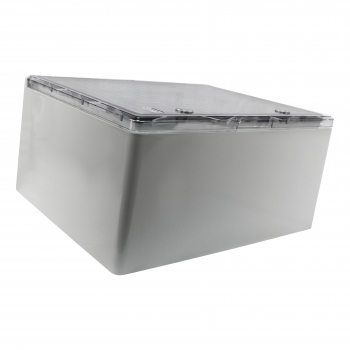 Preview: Schaltschrank IP65 (300x400x165mm) inkl. Montageplatte - mit Sichttür