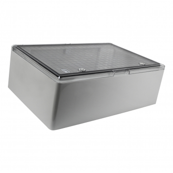 Preview: Schaltschrank IP65 (300x400x195mm) inkl. Montageplatte - mit Sichttür