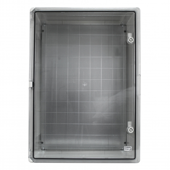 Preview: Schaltschrank IP65 (350x500x195mm) inkl. Montageplatte - mit Sichttür