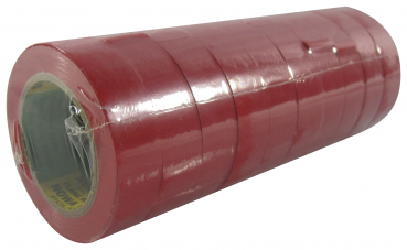 Elektroisolierband 10 Rollen / 15mm x 10m (Rot)