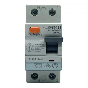 Fehlerstromschutzschalter 2-Polig 25A 30mA A-Typ 10kA