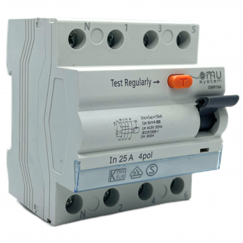 Preview: Fehlerstromschutzschalter 4-Polig 25A 30mA A-Typ 10kA