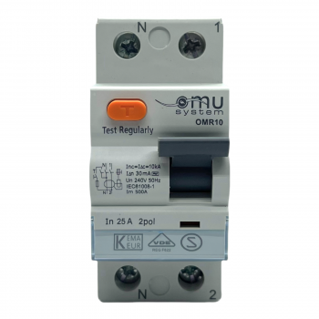 Fehlerstromschutzschalter 2-Polig 25A 30mA AC-Typ 10kA