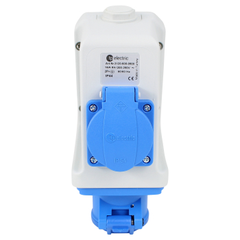 Preview: Kombi Wandsteckdose CEE 3pol (230V/16A) + (230V/16A) IP44