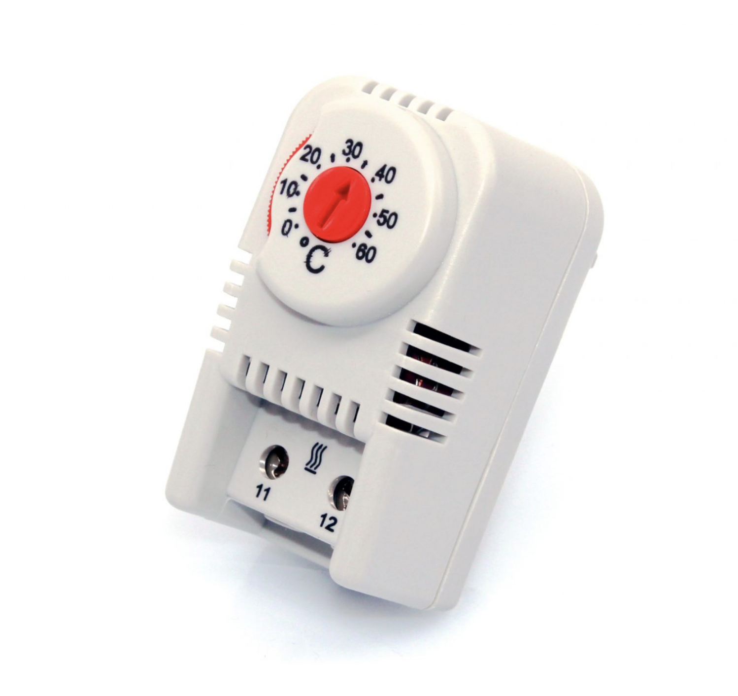 Produktbild von Hutschienen-Thermostat 0-60°C CO-Öffner – Bimetall-Schalter Für Schaltschrank & Heizungssteuerung, Blau