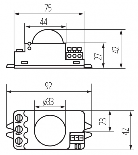Kanlux - Bewegungsmelder ROLF JQ-L erkennung 360° bis 8m