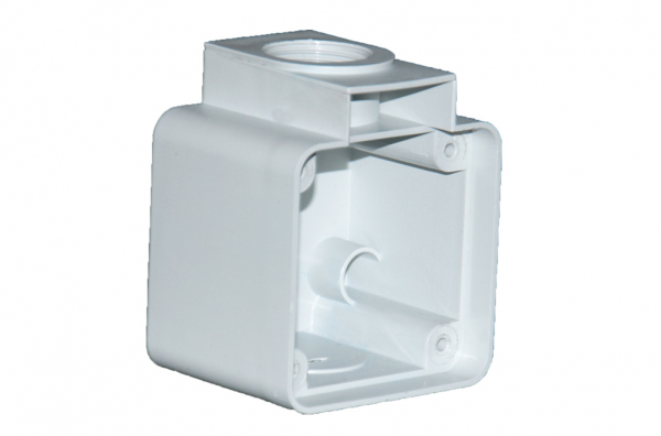 Aufputzgehäuse für Anbausteckdose mit Klappe IP54